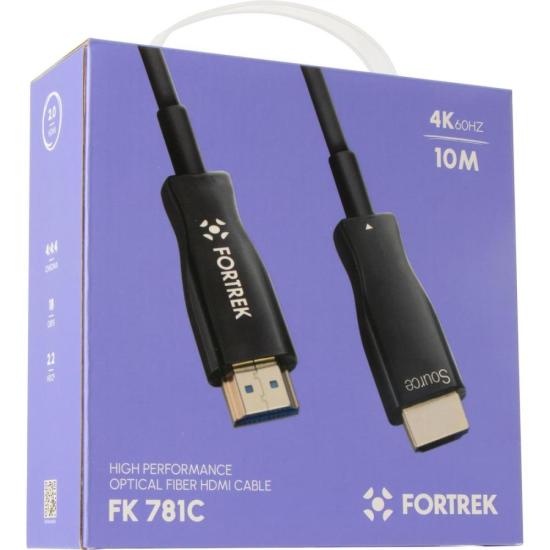 Cabo HDMI Fibra Óptica 4k FK 781C 10m Fortrek [F002]