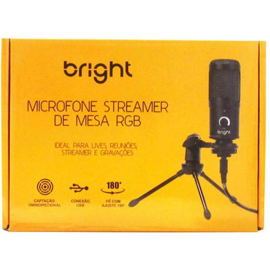 Microfone De Mesa Bright Streamer RGB [F002]