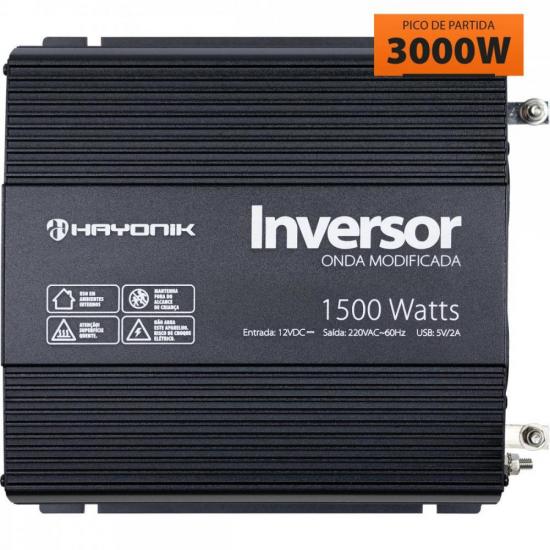 Inversor de Onda Modificada 1500W 12Vdc/220V PW12-15 Off Grid Hayonik [F003]