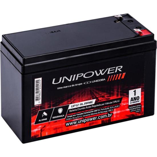 Bateria Selada 12V 4Ah UP12 Alarme Unipower [F002] - HUDDSON STORE