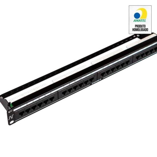 Patch Panel CAT.5E 24 Portas Nexans [F002] - HUDDSON STORE