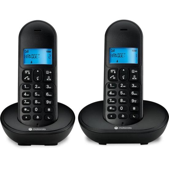 Telefone Sem Fio Motorola MT150-2 DECT Com 2 Preto [F002]