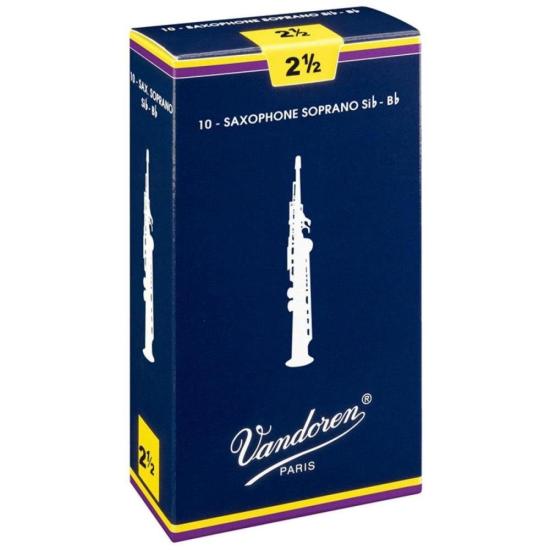 Palheta Tradicional Para Saxofone Soprano 2 ½ Vandoren SR2025 - CX / 10 [F002]