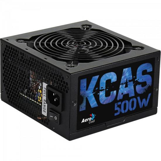 Fonte Gamer ATX Aerocool KCAS 500W 80 Plus Full Range APFC [F002]