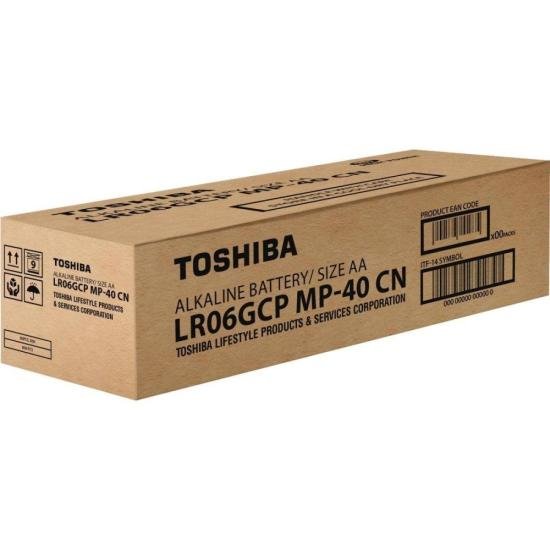 Pilha Alcalina AA 1,5V LR6GCP (C/40 Pilhas) Toshiba [F002]
