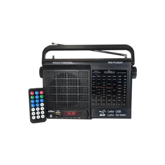 Rádio Portátil Motobras RM-PU32AC 7 Faixas Preto [F002]
