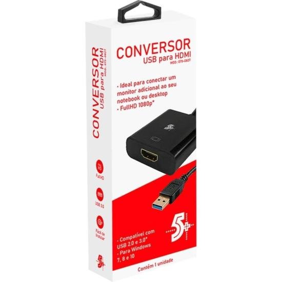 Conversor USB Para HDMI 15cm Pix [F002] - HUDDSON STORE