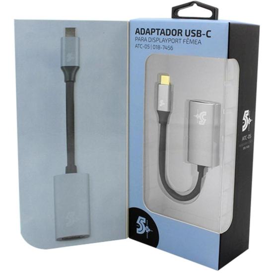 Adaptador USB-C Para DispalyPort Femea 4k 60hz 5+ [F002] - HUDDSON STORE