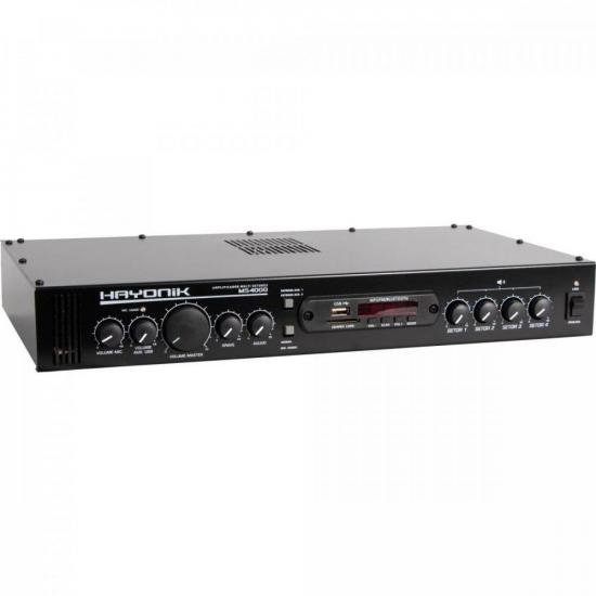 Amplificador Hayonik MS4000 400W RMS Multi Setores [F002]