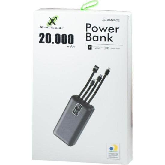 Carregador Power Bank 20000 XC-BANK-26 Flex [F002]