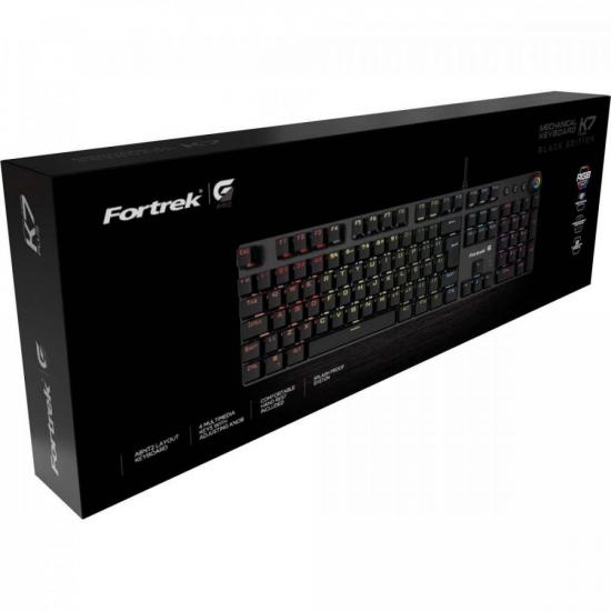 Teclado Gamer Mecânico Fortrek K7 Plus Black Edition RGB [F002]