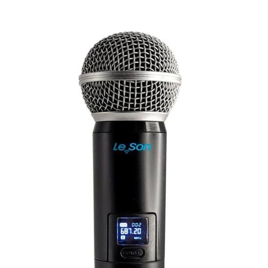 Sistema de Microfone Sem Fio Duplo Leson LS902 Plus Preto [F002] - HUDDSON STORE