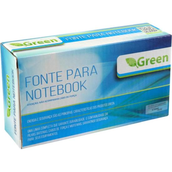 Fonte Para Notebook Dell 19,5V 4,62A Bivolt 7,4mm Green [F002]