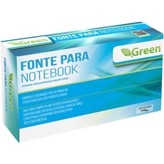 Fonte Para Notebook 19V 3,42A Bivolt 5,5X2,5mm Green [F002]