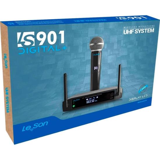 Sistema de Microfone Sem Fio Leson LS-901 Digital+ Preto [F002] - HUDDSON STORE