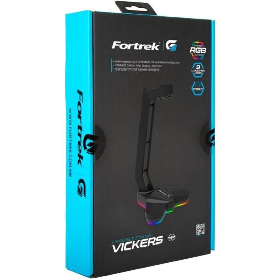Suporte Para Headset Fortrek Vickers RGB Preto [F002]