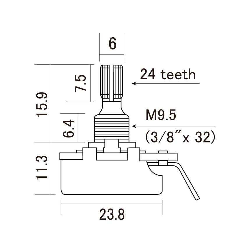 Potenciômetro A250K Instrumentos/Equipamentos CTS-A250-S [F035]