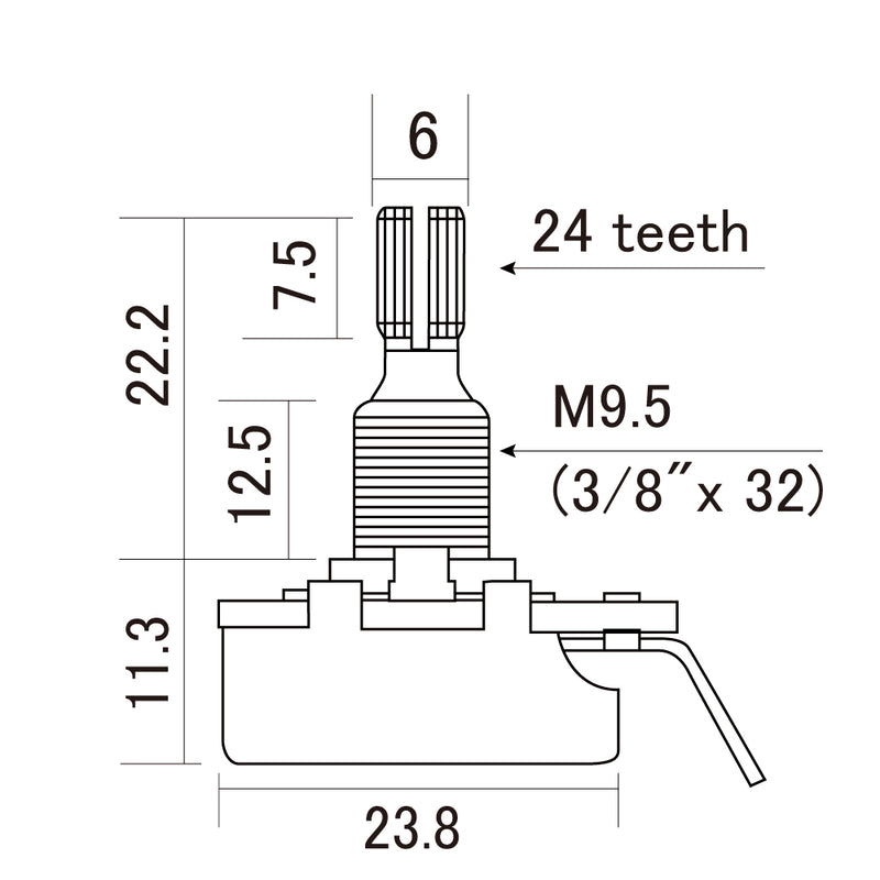 Potenciômetro B250K Instrumentos/Equipamentos CTS-B250 [F035]